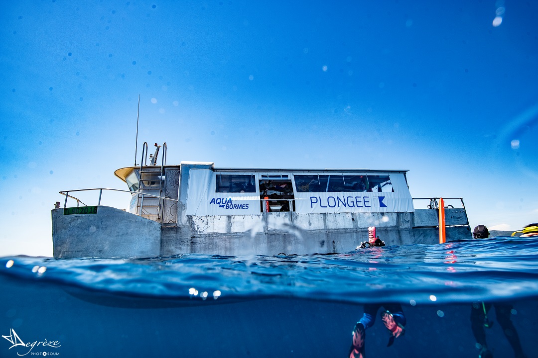 L'arsinoé, le bateau principale de la flotte d'aquabormes