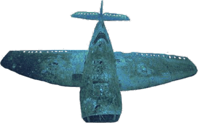 Dessin de l'Epave du Hellcat